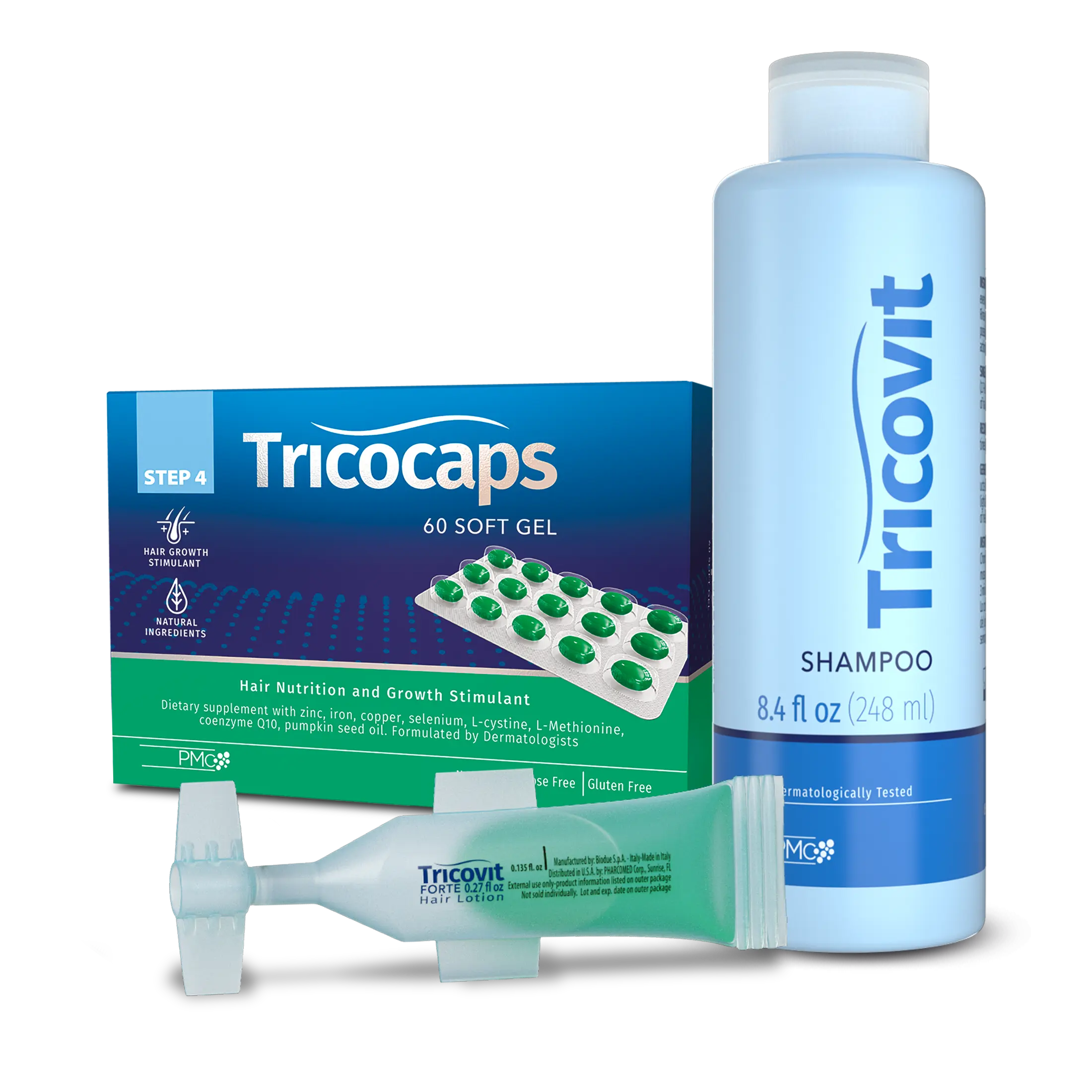 Kit (Shampoo, Tricocaps, Forte Hair Lotion)