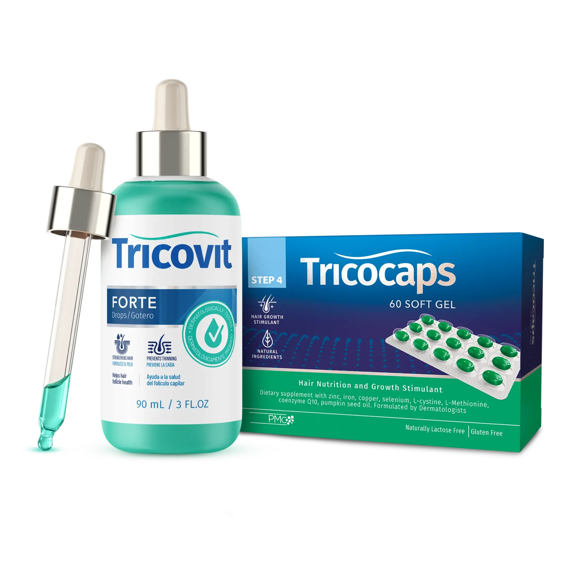 Emergency (Tricovit Forte Drops + Tricocaps) - Tricocaps and Forte Hair ...